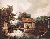 Jacob van Ruisdael Two Watermills and an Open Sluice near Singraven painting